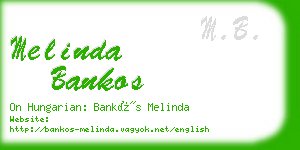 melinda bankos business card